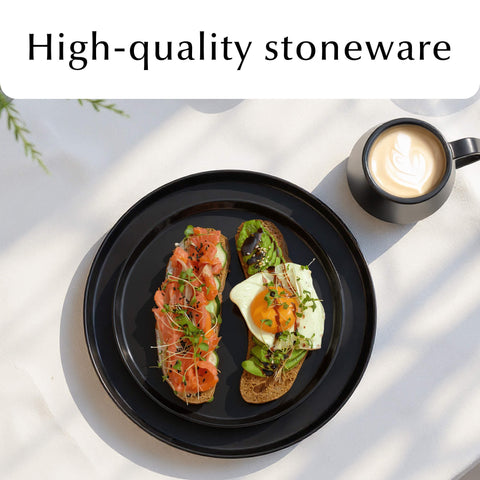 Tanjuri Luxe crni veliki set (4x26 cm)