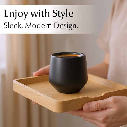 Šalice za espresso, Luxe crne (4x90 ml)